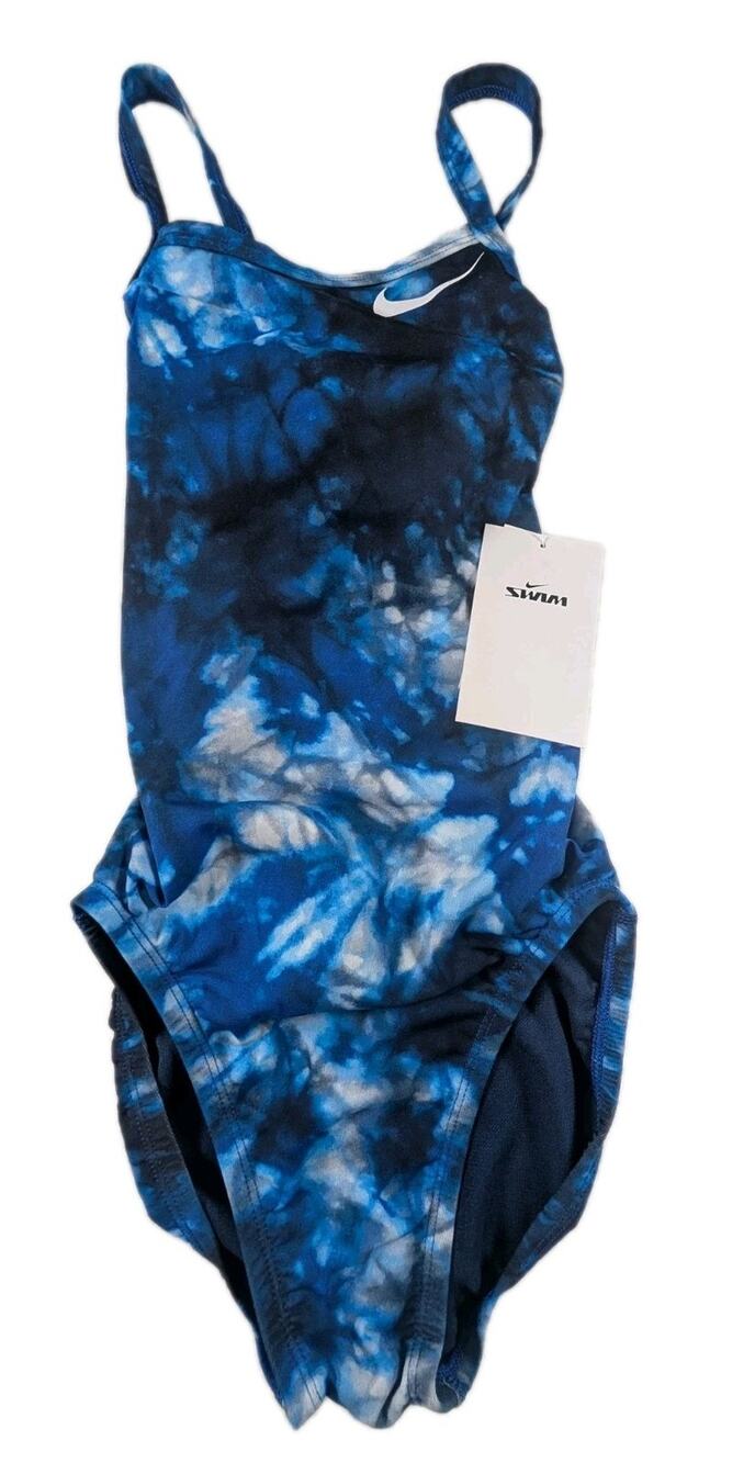 Nike Womens Size 26 (0) Hydrastrong Tie Dye Crossback One-Piece Swimsuit NWT $70